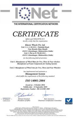 EMS14001 Certificate